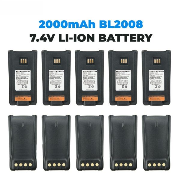10PCS BL2008 2000mAh Battery for Hytera PD700/700S PD780 PD780G PD880 PD980 PD980 Rechargeable  Battery