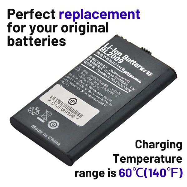 BL2009 4.2V 2000mAh Li-ion Battery for HYT Hytera TD350,TD360,PD375 PD365 etc Radios Replacement Battery - Image 5