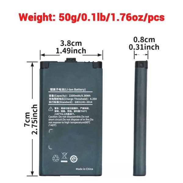 4.35V 2200mAh BL2202 Rechargeable Li-ion Battery for HYT Hytera BD300 BD350 Digital-Analog Walkie Talkie Replacement Battery - Image 3