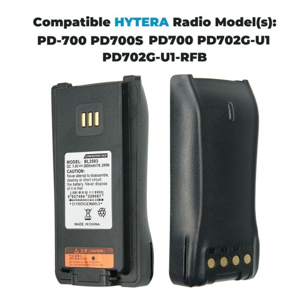 Rapid Battery Charger 2600mAh Spare Battery for HYT HYTERA Portable Two way Radios - Image 3