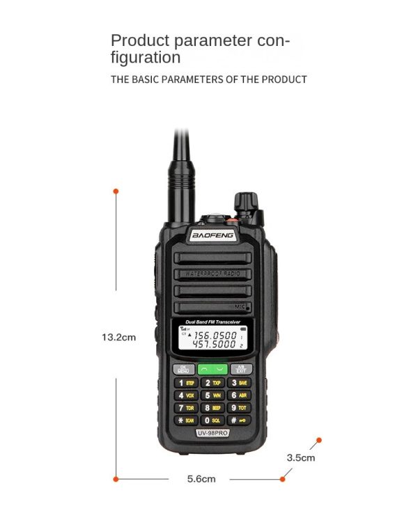 Baofeng UV98 Pro IP68 Waterproof Marine Walkie Talkie 10W 5800mAh - Image 6