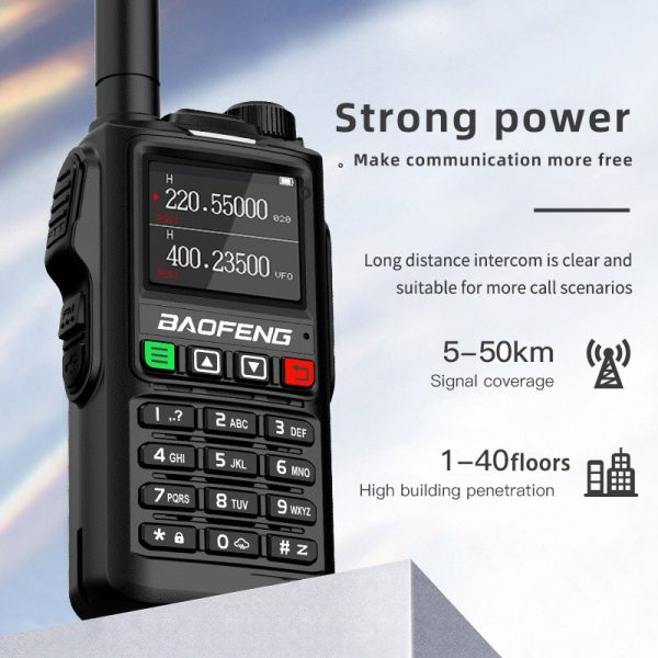 Baofeng UV18 i Black pro Model Professional Long Range Walkie Talkie, 4 Bands 1000 Channels Two-Way Radio VHF UHF 200-260 - Image 2