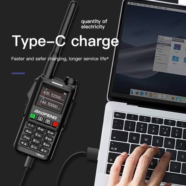 Baofeng UV18 i Black pro Model Professional Long Range Walkie Talkie, 4 Bands 1000 Channels Two-Way Radio VHF UHF 200-260 - Image 4