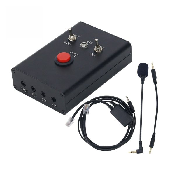 DIH-1 Multifunctional Microphone Shortwave Radios Accessory for YAESU XIEGU for Universal Shortwave Radio Support External Speaker Headphone