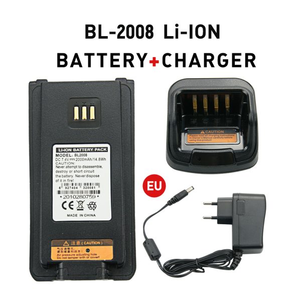 2000mAh BL2008 Battery for Hytera PD700/700S PD780 PD780G PD880 PD980 PD980(Thick) Radio Rapid Battery Charger - Image 4