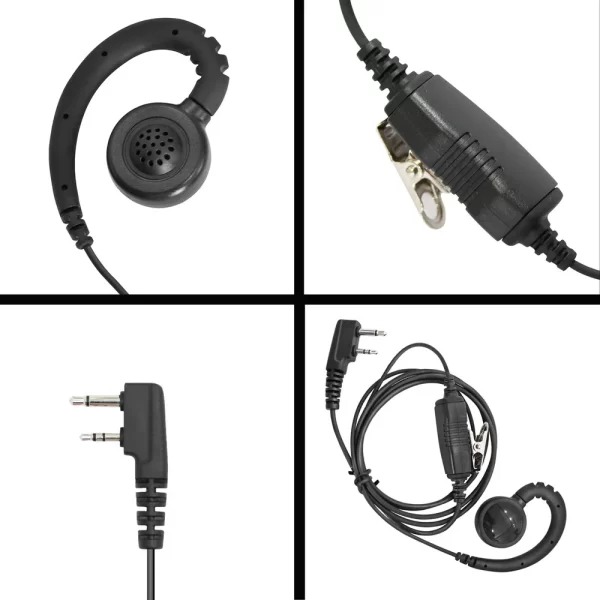 For ICOM IC-F33 F34 F43 F44 IC-F3021 F3022 F3023 F3026 etc PTT Swivel Headset - Image 2