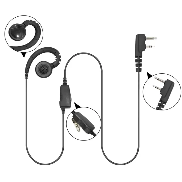 For ICOM IC-F33 F34 F43 F44 IC-F3021 F3022 F3023 F3026 etc PTT Swivel Headset