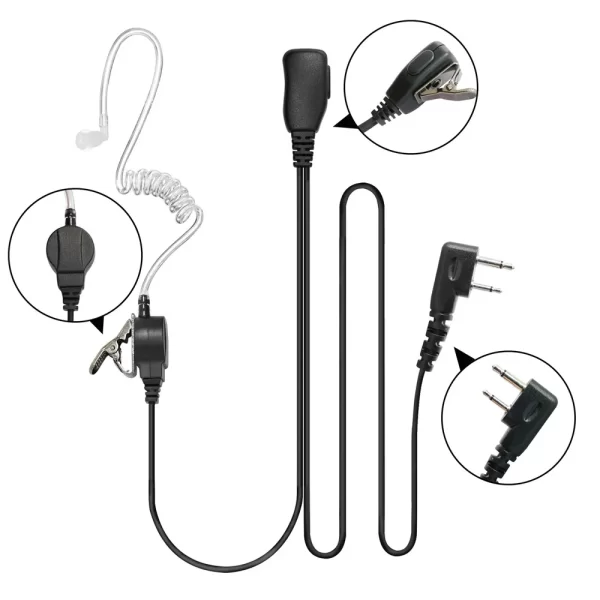 Icom Radios Air Acoustic Tube Earpiece for IC-F4 IC-F34 IC-F43 IC-F44 IC-F3001 IC-F3003 IC-F4003 IC-F3023 IC-F4001 IC-F4011 etc Radio