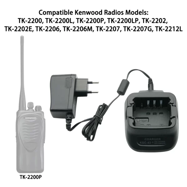 10PCS KSC-43 Li-ion Ni-MH KNB-29N KNB-45L KNB-63L Battery Charger for Kenwood TK-2200 TK-2207G TK- 3202 TK-3302E Radios Charger - Image 2