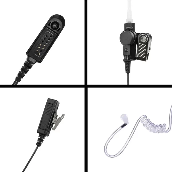 2-Wire Surveillance Acoustic Tube Mic Earpiece For Motorola GP328 GP329 GP338 GP340 HT750 HT1250 HT1250LS - Image 3