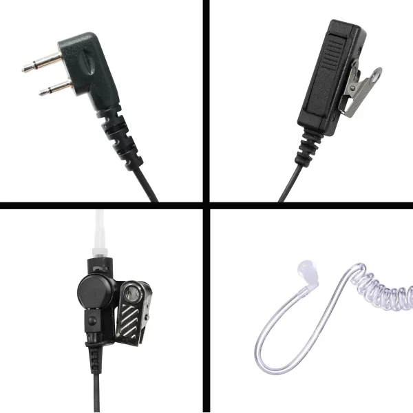 2-wire Acoustic Tube Surveillance Kit Headset 2pins Earpiece for ICOM F3001 IC-F3002 IC-F3003 IC-F3011 IC- F4011 IC-F25 IC-V80E IC-V82 IC-V85 F24 Radio - Image 3