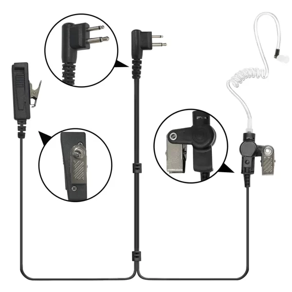 5PCS/Lot PTT Earpiece Air acoustic tube for Motorola EP450 CP200 CP185 CP140 CP125 CP110 CP100 Portable Radio - Image 4