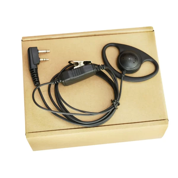 D Shape Ear Hook Earpiece with PTT Mic for ICOM IC-F3011 F4011 F3001 F4001 F1000 F2000 F321 F4210 F3230 Radio - Image 2