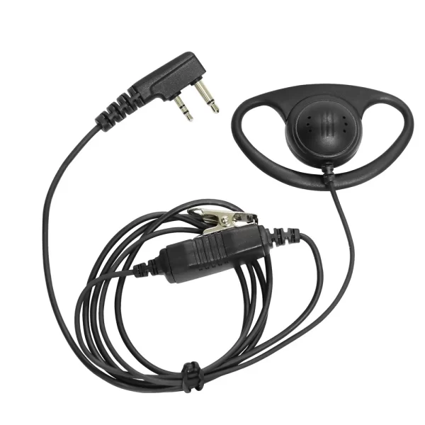 D Shape Ear Hook Earpiece with PTT Mic for ICOM IC-F3011 F4011 F3001 F4001 F1000 F2000 F321 F4210 F3230 Radio - Image 4