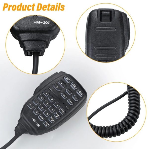 Replacement HM-207 Hand Control Microphone for ICOM IC-2730E ID-5100A ID-5100E IC-2730A Mobile Radios - Image 5