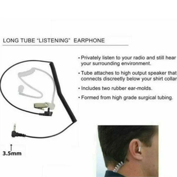 New 1Pin Headset for Most Radios with 3.5mm iPod, iPod Nano for Shoulder microphone For MP3 player, phone, FM/AM radio etc - Image 2