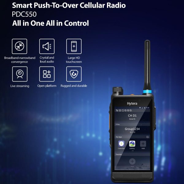 Hytera PDC550 4G Ip68 Waterproof DMR Dual Mode Smart PoC 4G LTE Digital Radio