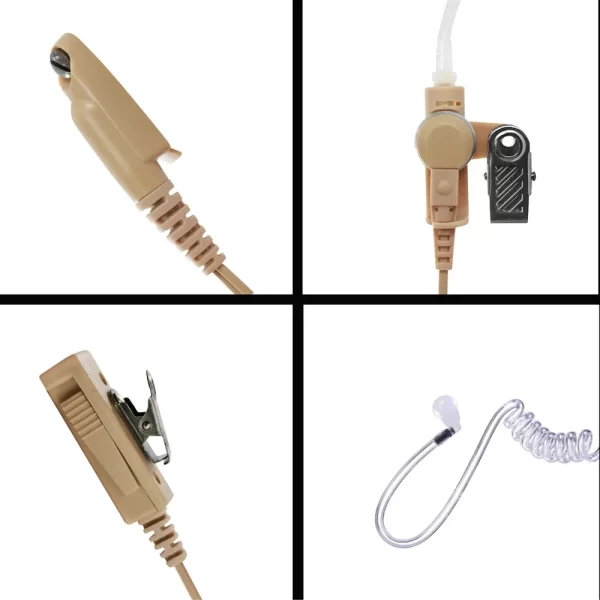 Walkie Talkie Beige Earpiece Headset Mic For Motorola GP344 EX500 EX560 EX560XLS EX600 EX600XLS GL2000 Portable Radio - Image 3