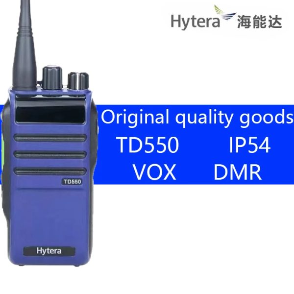 Hytera TD550 Analog/Digital Professional DMR Radio UHF 400-470 MHz DMO True 2-slot Railway Wireless Intercom