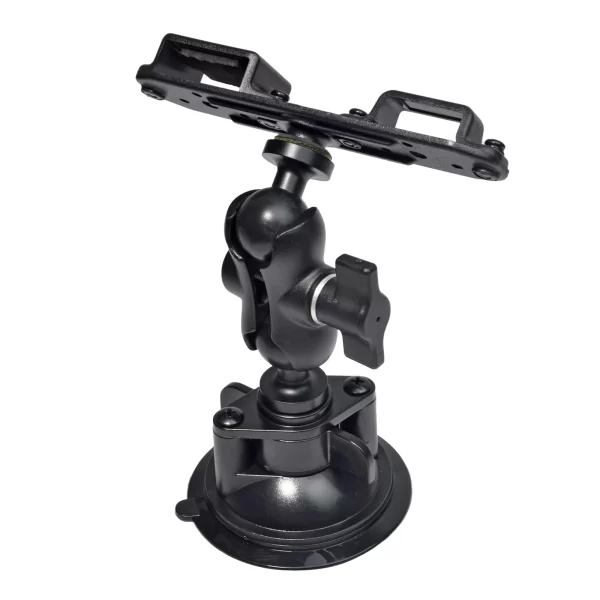 2-in-1 Walkie Talkie Car Mount&Speaker Mic Clip Holder, Handheld Two Way Radio Car Suction Cup Bracket Portable Adjustable Mount - Image 2