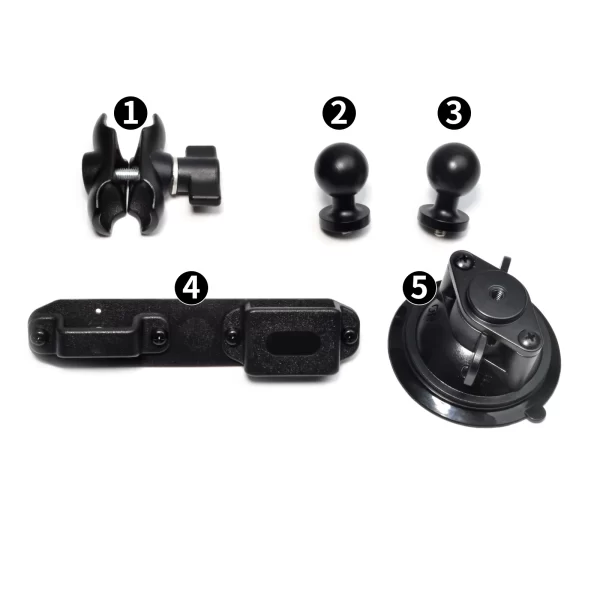 2-in-1 Walkie Talkie Car Mount&Speaker Mic Clip Holder, Handheld Two Way Radio Car Suction Cup Bracket Portable Adjustable Mount - Image 5