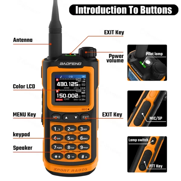 2Pack Baofeng UV-G30 PRO V2 Portable High Power Walkie Talkie Long Range FM TYPE-C Two Way Radio Ham CB Radio UV-16 UV5R UV17 21 - Image 6