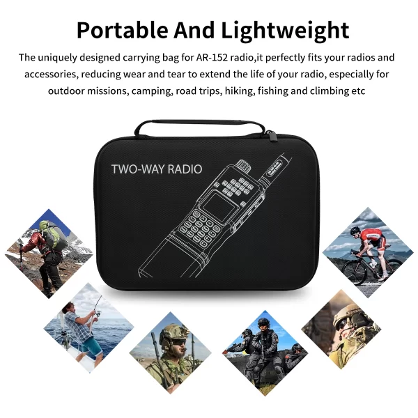 Baofeng AR-152 Radio Handbag Carrying Case Ergonomic Holder Storage Two Way Radio Holder Radio Pouch For Traveling/Camping - Image 3