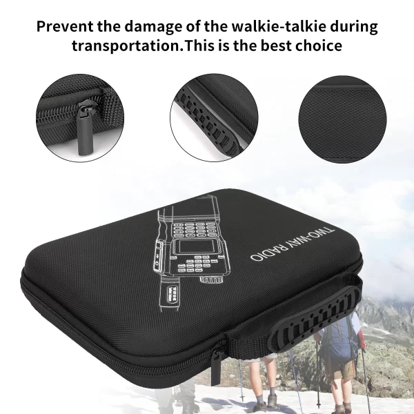 Baofeng AR-152 Radio Handbag Carrying Case Ergonomic Holder Storage Two Way Radio Holder Radio Pouch For Traveling/Camping - Image 5