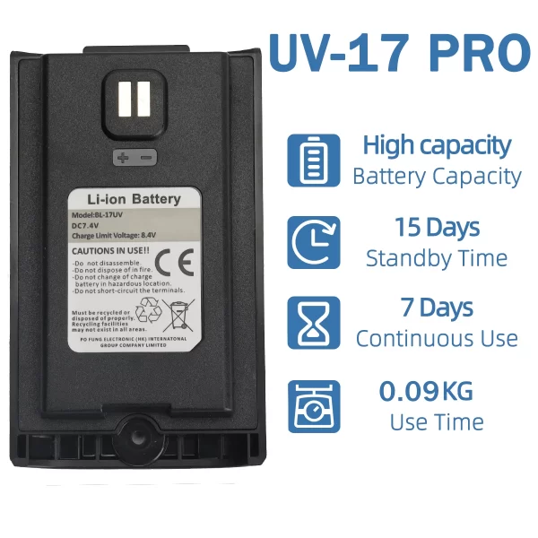 Baofeng UV-17 Pro Battery - Image 2