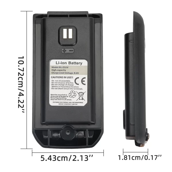 Baofeng UV-21 Pro High Capacity Original Li-ion Battery DC 8.4V typ-c charging for Baofeng UV21 Pro Portable Walkie Talkie - Image 4