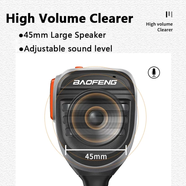 Baofeng Walkie Talkie Speaker Microphone Waterproof PTT Mic For UV5R UV-16 Pro UV-13 Plus Two Way Radio QuanSheng UV-K5(8) UV-K6 - Image 4