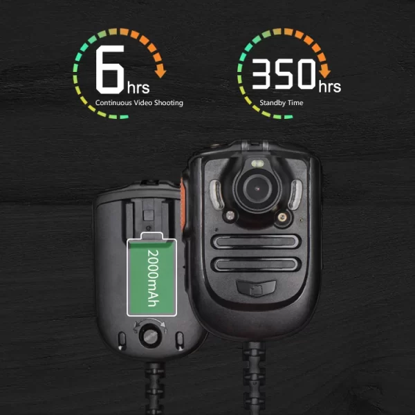 Inrico B04 RSM Body Camera PTT Wireless Microphone Infrared Night Vision Mini Portable Speaker Mic for Two Way Radio - Image 6
