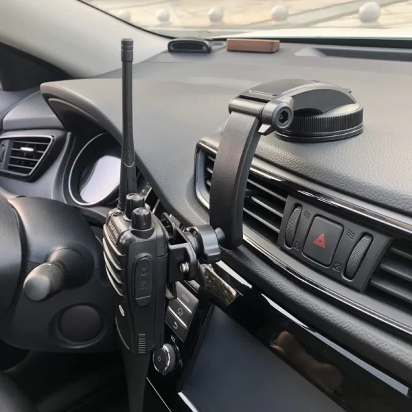 Car In-Dash Bracket Car Holder for Walkie Talkie Suction Mount for Two Way Radio Mount Stand On Car Center Console Stack - Image 2