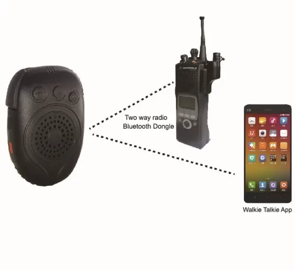 Walkie Talkie H4 Wireless Dual PTT Dual Audio Talk Speaker Microphone - Image 3