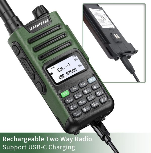 BAOFENG GM-15 Pro Dual Band Handheld Radio 30 GMRS 11 NoAA weather Channels 220 Scanner - Image 4