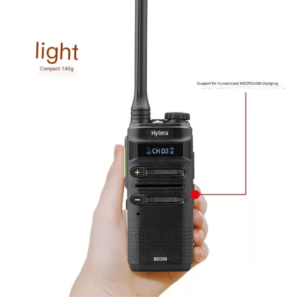 Hytera BD350 Handheld Commercial Digital Walkie Talkie UHF 400-470MHz - Image 5