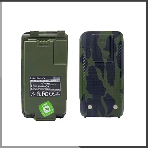 Original UV K5 Battery 1600mAh Quansheng UV-K6 UV-K58 Walkie Talkie Camouflage Li-ion Battery BPK5 For UV5R Plus Two Way Radio - Image 3