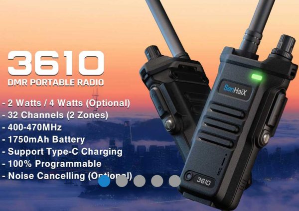 SenHaiX 3610 DMR Portable Radio Small UHF Digital Two way Radio