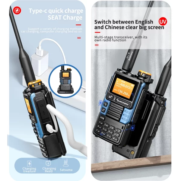 Quansheng UV-K6 Multiple Band Handheld Transceiver K5(99) Aviation Received NOAA Wireless Frequency Two Way Radio - Image 2