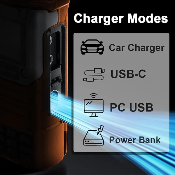 Orange UV K6 Quansheng Walkie Talkie 5W Air Band USB Type-C UHF VHF DTMF Wireless Frequency NOAA UV-K58 AM FM Ham Two Way Radio - Image 6