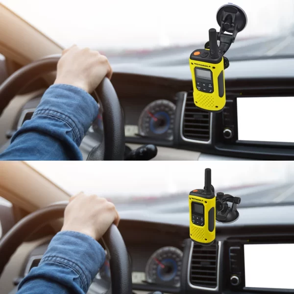 Handheld Radio Car Vacuum Suction Cup Vehicle Mount Holder Walkie Talkie Portable Adjustable Car Holder Bracket