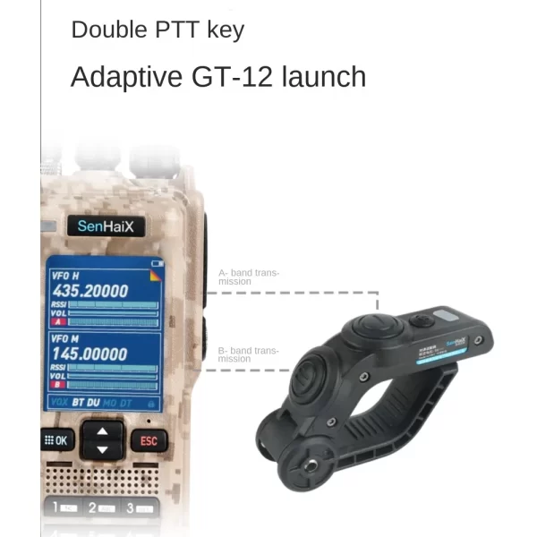 2024 New Arrival GT-12 SenHaix PTT Bluetooth Adapter Motorcycle Riding Wireless Transmitter - Image 2