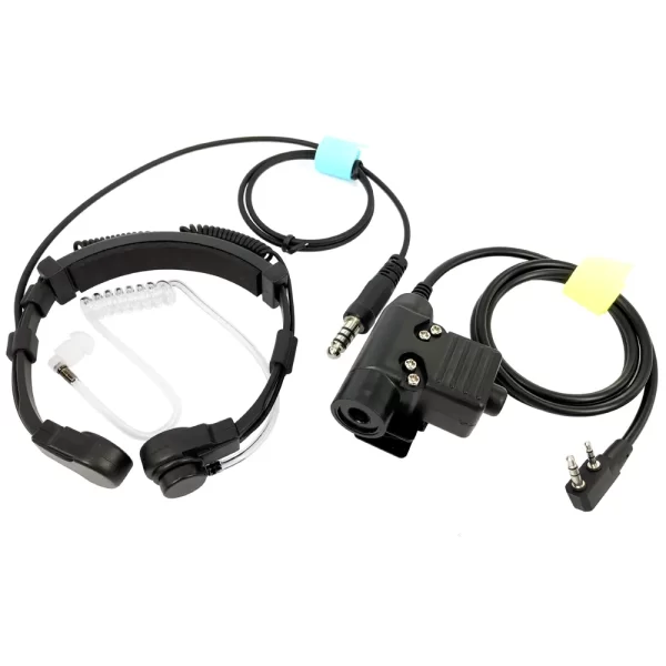 Walkie Talkie Microphone Heavy Duty U94 PTT Neck Throat Mic Earpiece Radio Nato Tactical Headset for Baofeng Kenwood HYT - Image 2