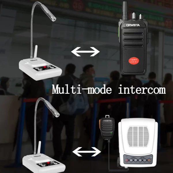 desktop two way radio With 360° universal metal microphone 5W high power 80dB volume adjustable frequency