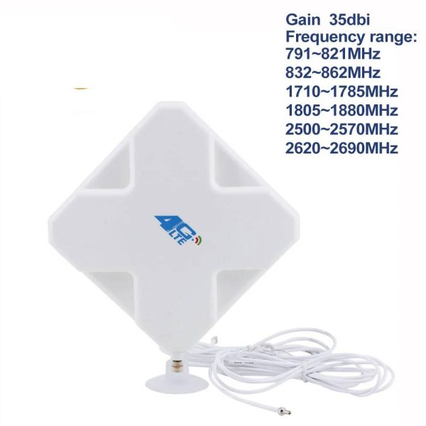 TS9 SMA CRC9 Connector High Gain 35DBI 4G LTE Wifi Antenna Dual Mimo Signal Booster Amplifier Modem Adapter Network Reception