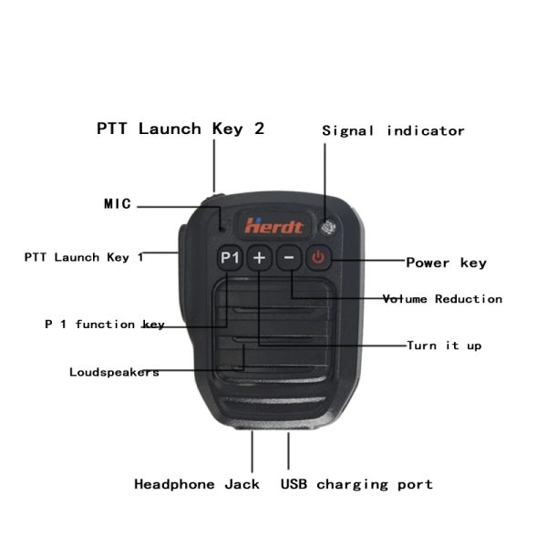 Handheld HB980 Bluetooth PTT Microphone & Adapter For ICOM Motorola Kenwood for Yeasu FT7900R 8900R Accessory Mic with Speakers Lautsprecher - Image 5
