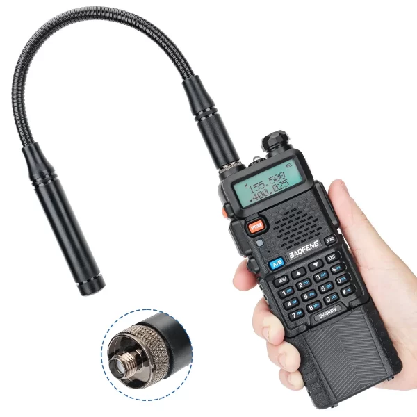 Baofeng UV-25 Gooseneck Tactical Antenna SMA-Female Dual Band VHF UHF Goose Tube Walkie Talkie UV-5R BF-25L Ham Two Way Radio - Image 4