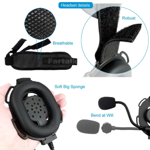 Tactical U94 PTT Earphone Earpiece for Motorola TLKR T80 T60 T5 T7 T5410 T5428 T6200 FR50 XTR446 Walkie Talkie FT-03 - Image 6