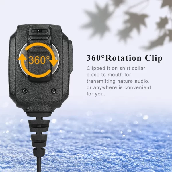 IP54 Waterproof Microphone Walkie Talkie Tangent Mic Shoulder Speaker PTT for Baofeng UV-5R Quansheng UV K5 UV K6 - Image 4