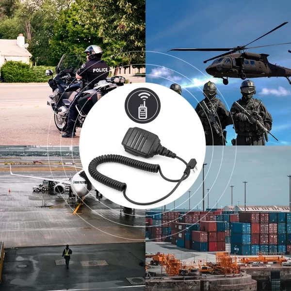 IP54 Waterproof Microphone Walkie Talkie Tangent Mic Shoulder Speaker PTT for Baofeng UV-5R Quansheng UV K5 UV K6 - Image 6